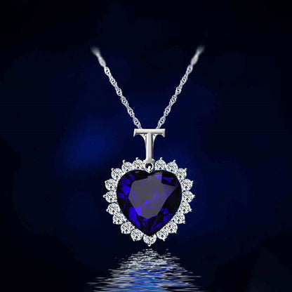 Heart shaped crystal pendant gemstone necklace jewelry