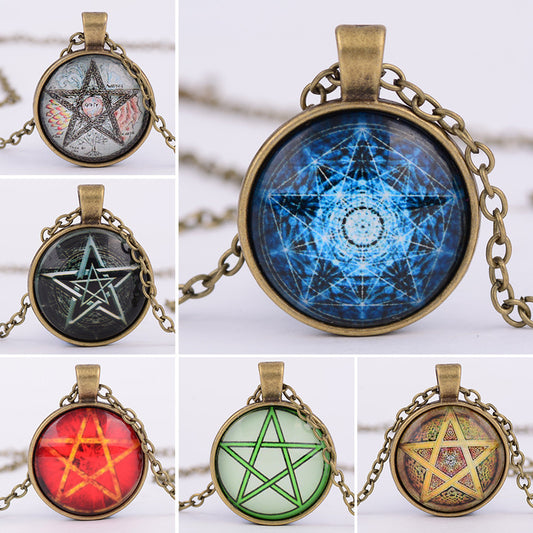 Pentagram Witchcraft Worship Pendant