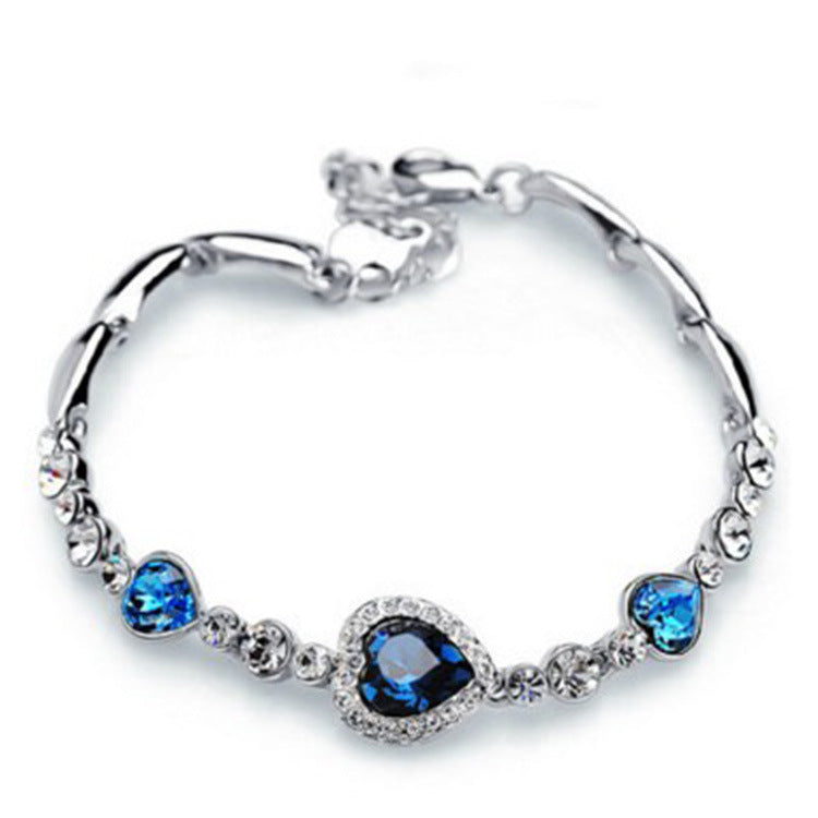 Ladies Love Blue Crystal Zircon Jewelry Set