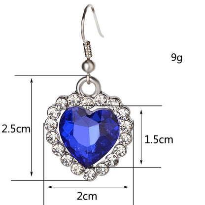 Ladies Love Blue Crystal Zircon Jewelry Set